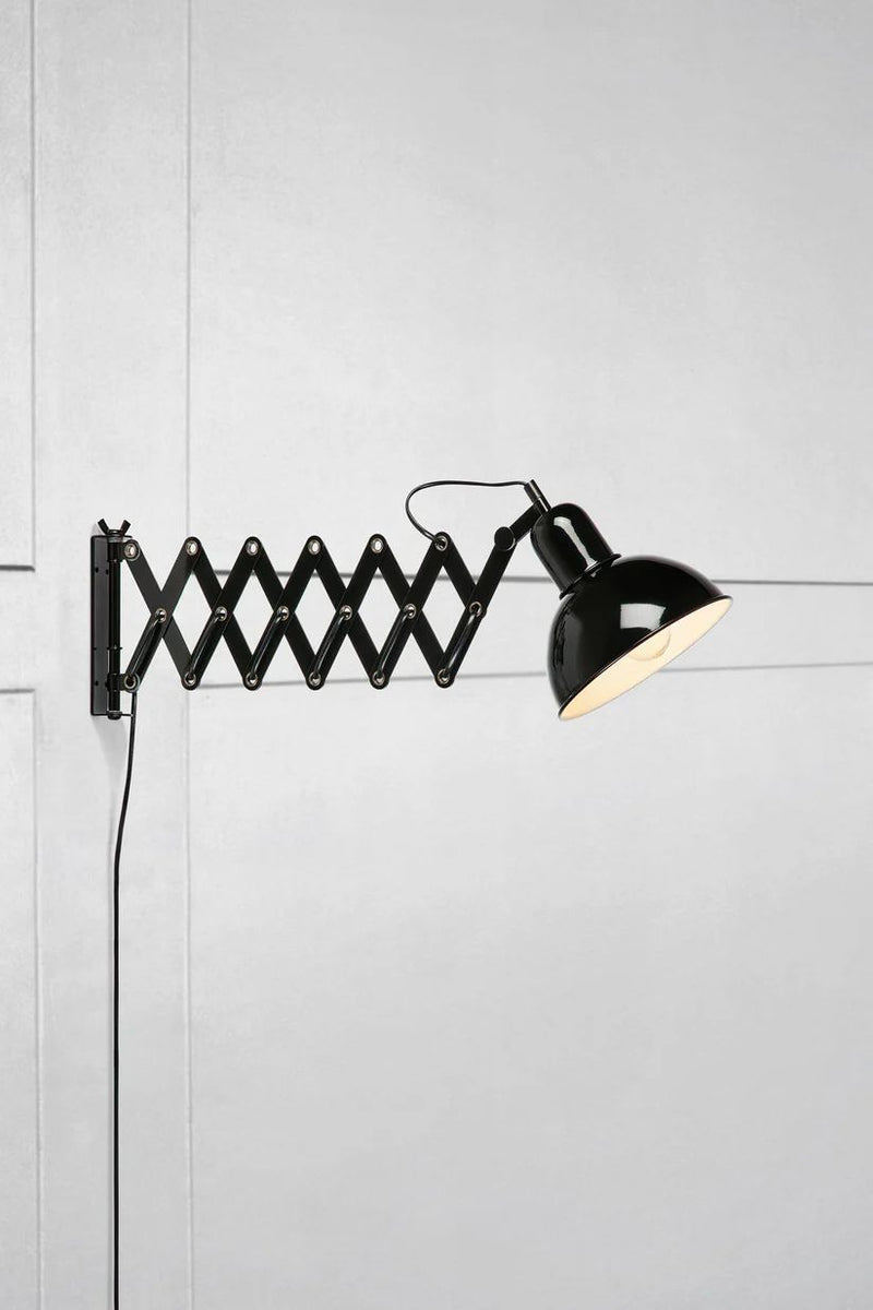 Markslöjd Riggs 1L reading swing wall lamp, metal