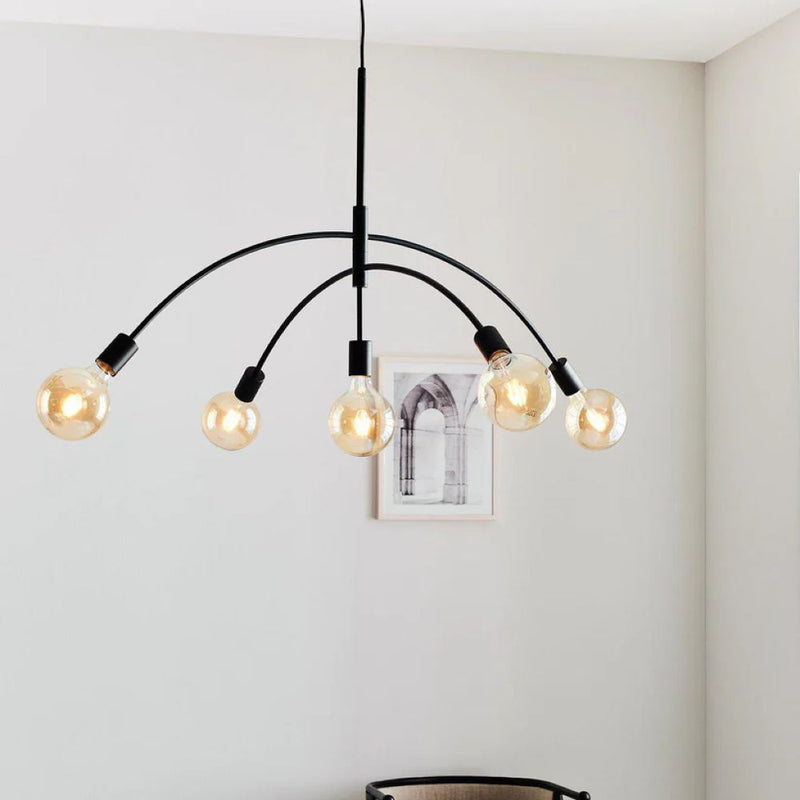 Markslojd Crux 5L pendant lamp black