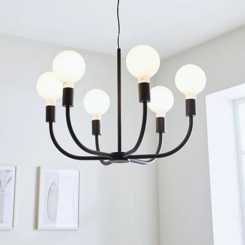 Markslojd Amistoso 6L chandelier black, vintage