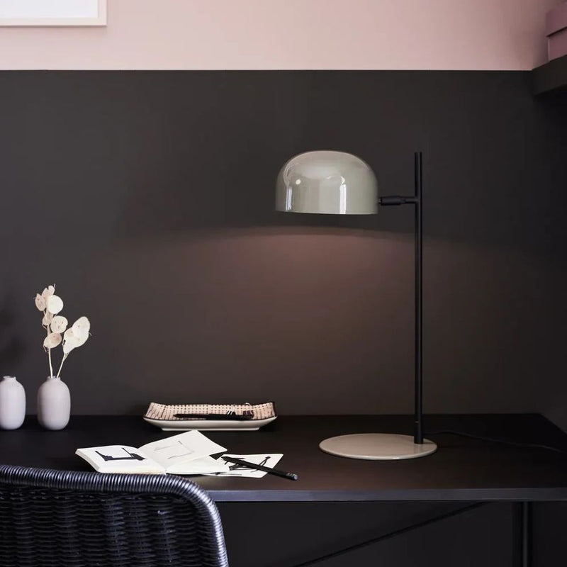 Markslöjd POSE 1L table lamp grey/black/brass, H 48 cm