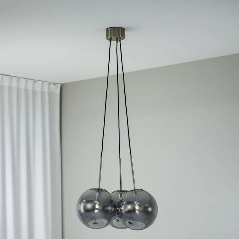 DIONE Lampadario Rotondo 3L Bianco/Nero