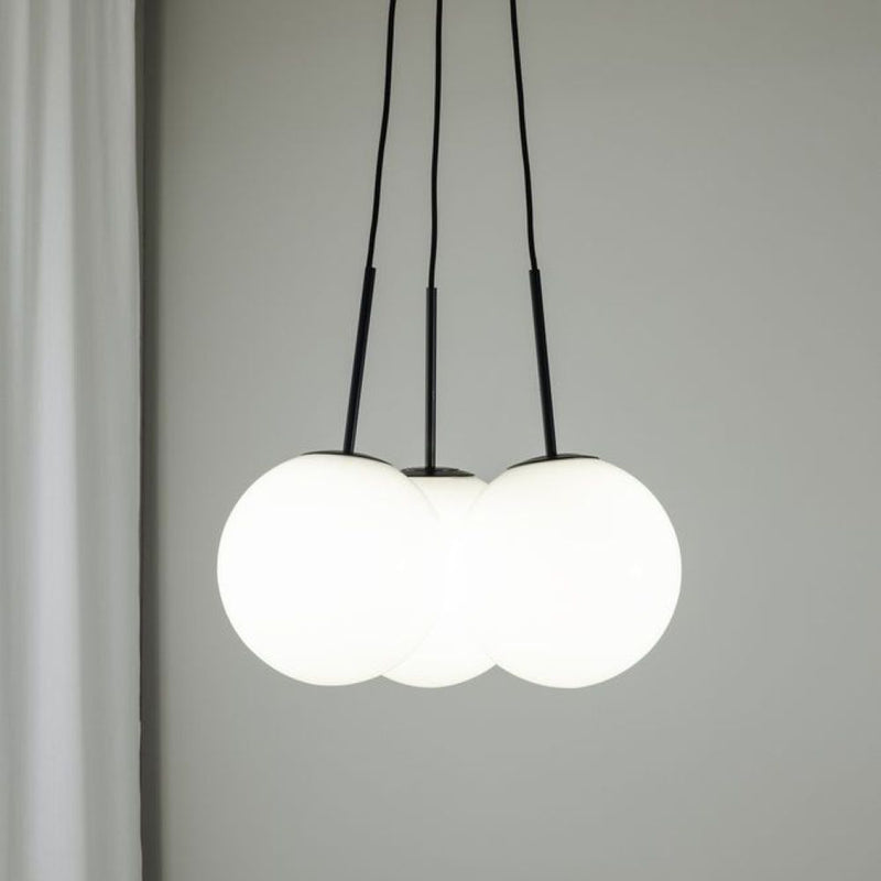 DIONE Lampadario Rotondo 3L Bianco/Nero