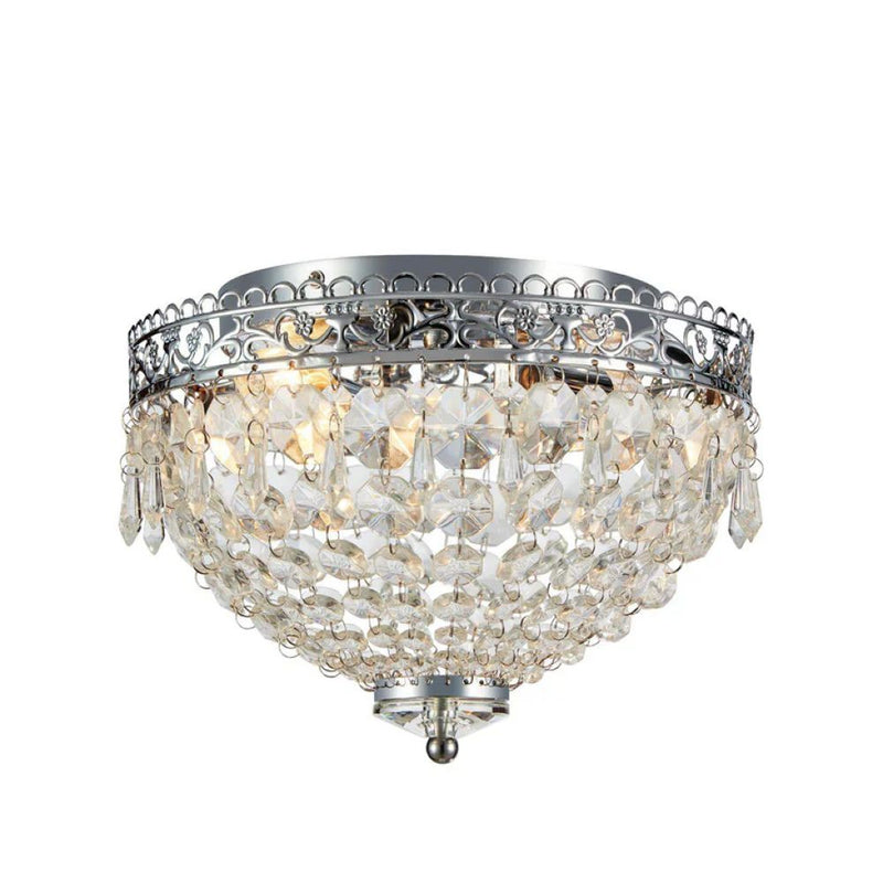 Markslöjd Joline 2L flush mount ceiling lamp, D 28cm chrome