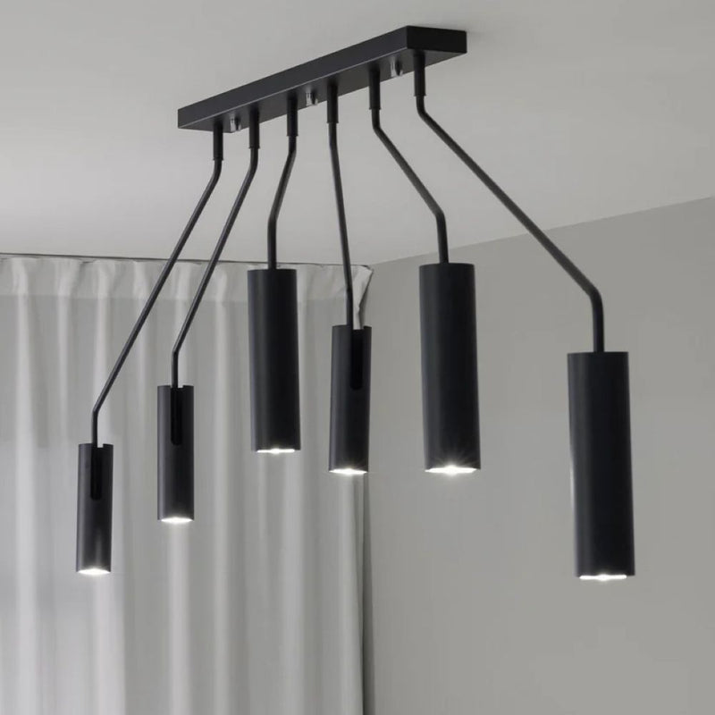 Markslöjd Ramus 6L ceiling lamp, black GU10