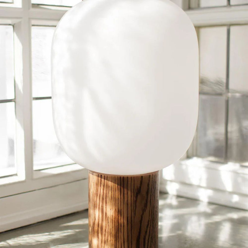 Markslojd Skene 1L table lamp wood white E27