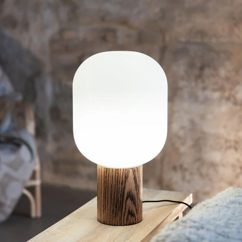 Markslöjd Skene 1L lámpara de mesa madera blanco E27