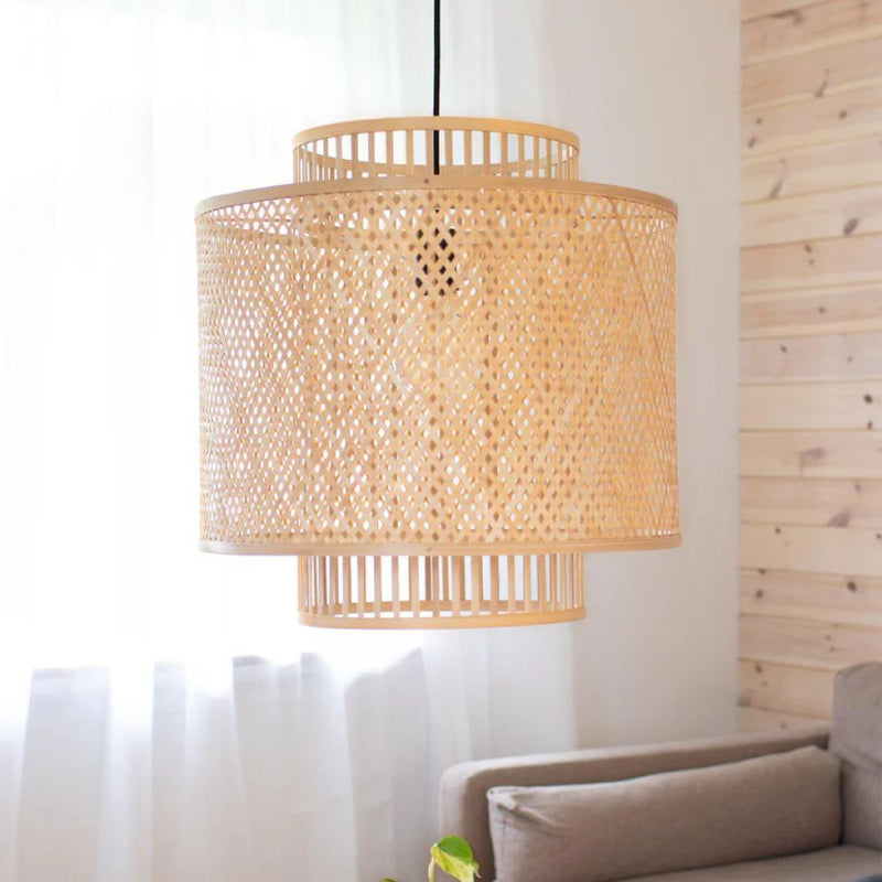 Markslojd Strati 1L pendant lamp rustic, bamboo