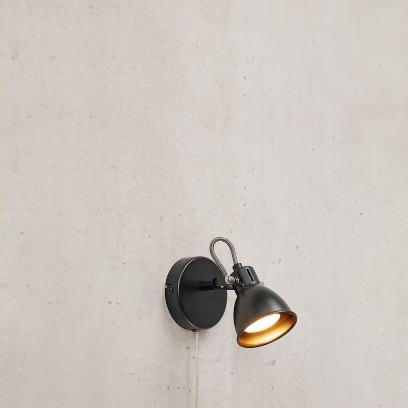 Markslöjd Mion 1L wall sconces lamp black, GU10