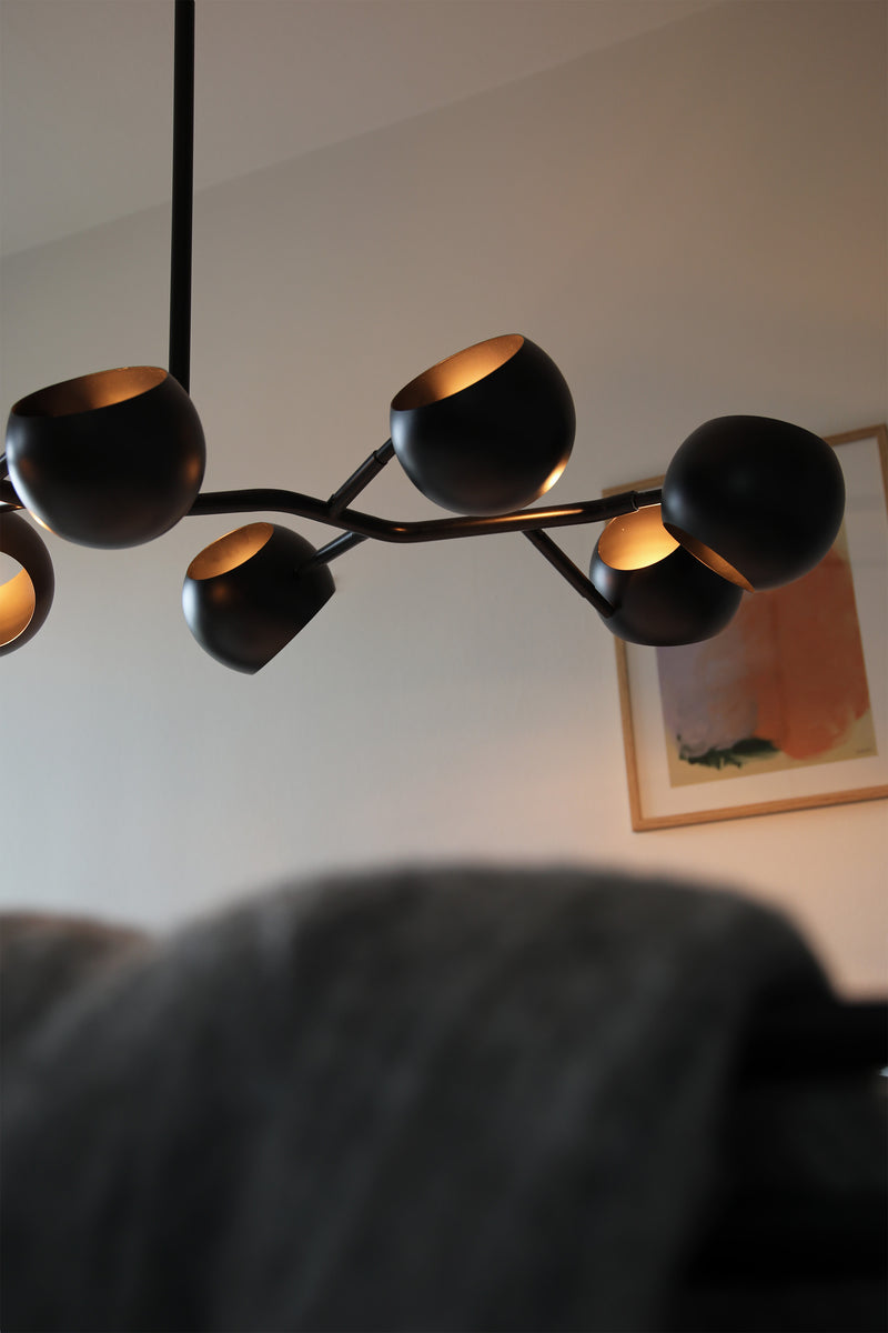 Markslöjd Edgar 8L chandelier black, E14