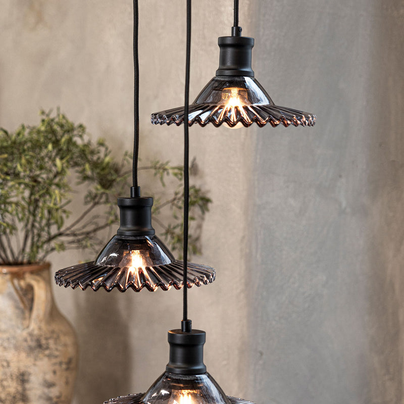 Markslöjd Novia 3L pendant lamp black E14
