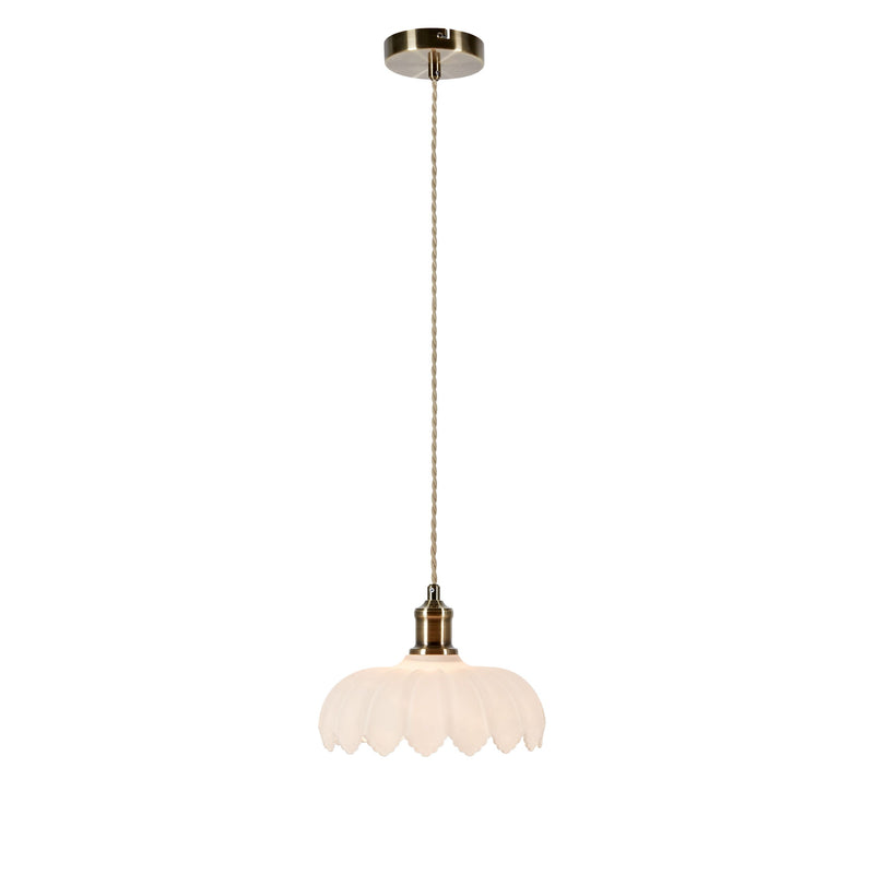 Markslöjd Kurage 1L pendant lamp antique brass E27, D 25cm
