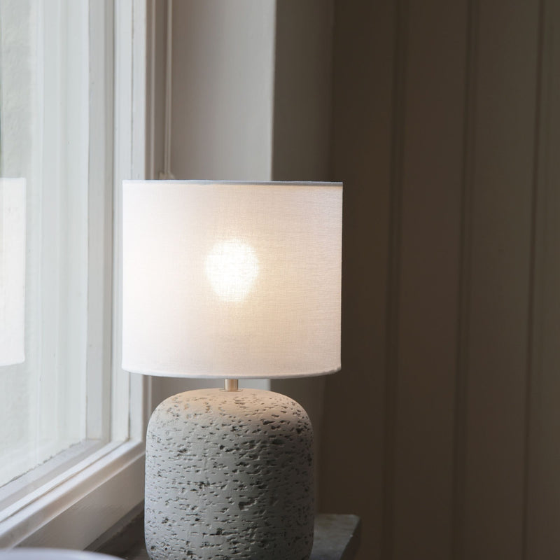 Markslöjd Montagna 1L table lamp, grey E14, H 32-45cm