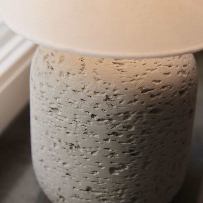 Markslöjd Montagna 1L table lamp, grey E14, H 32-45cm