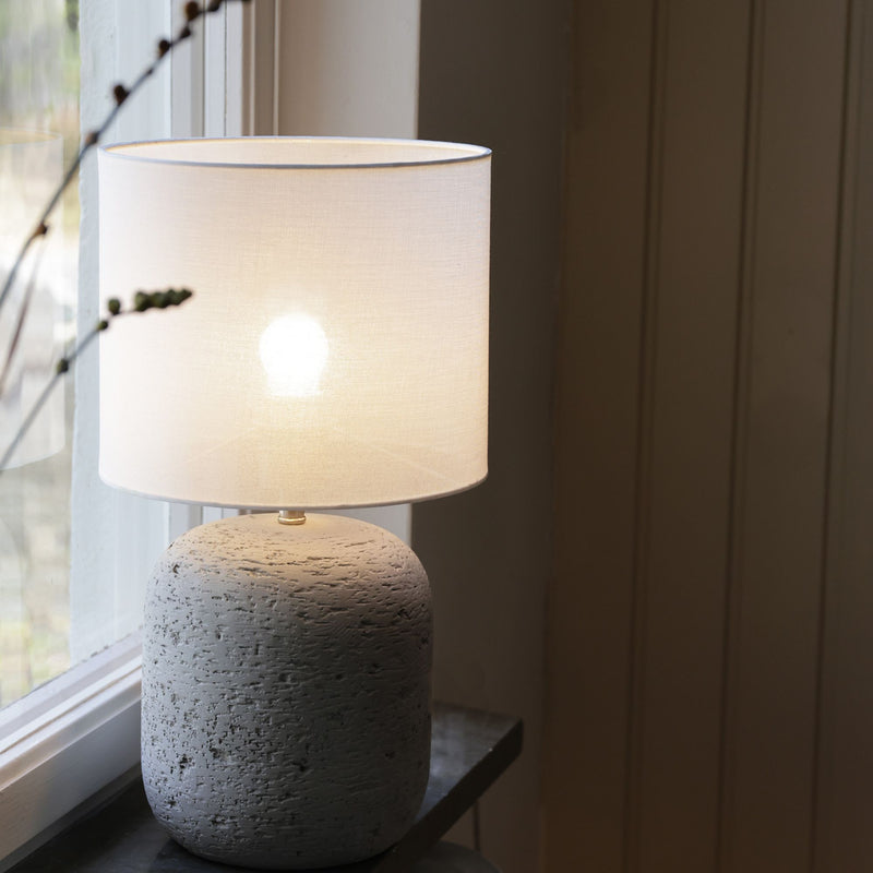 Markslöjd Montagna 1L table lamp, grey E14, H 32-45cm