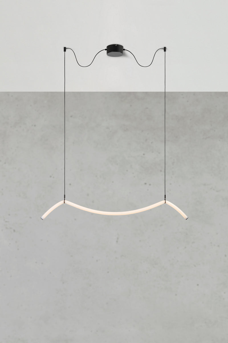 Markslöjd MELT 1L pendant lamp LED white/black, W 112cm