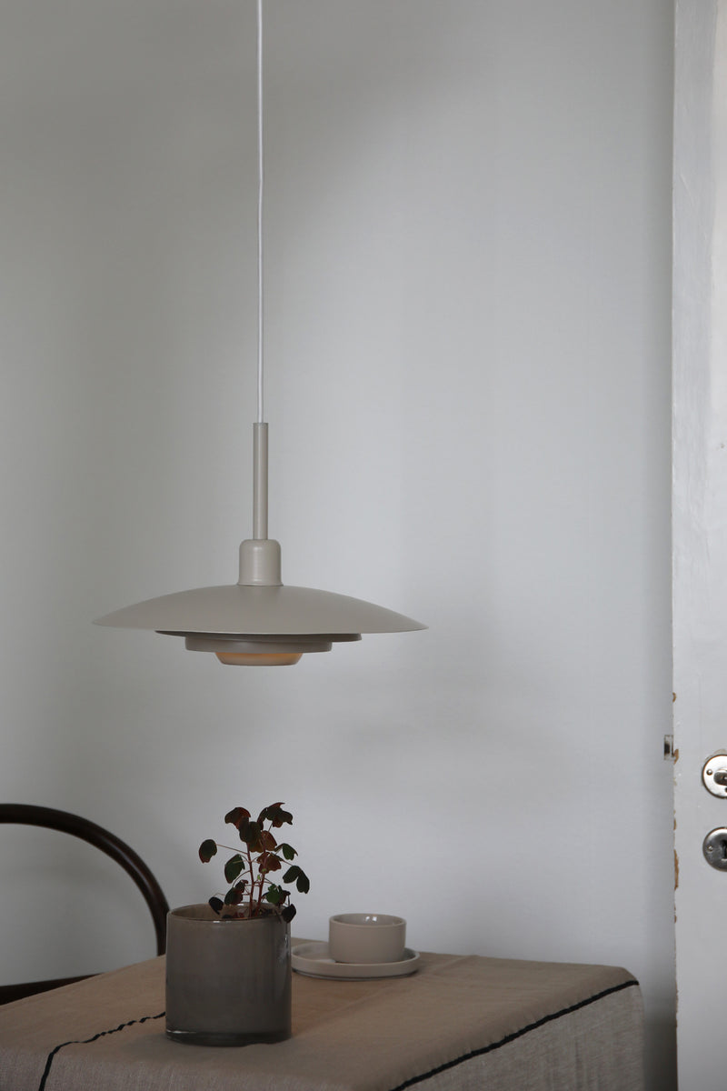 Markslöjd PINY 1L pendant lamp 35cm white/beige
