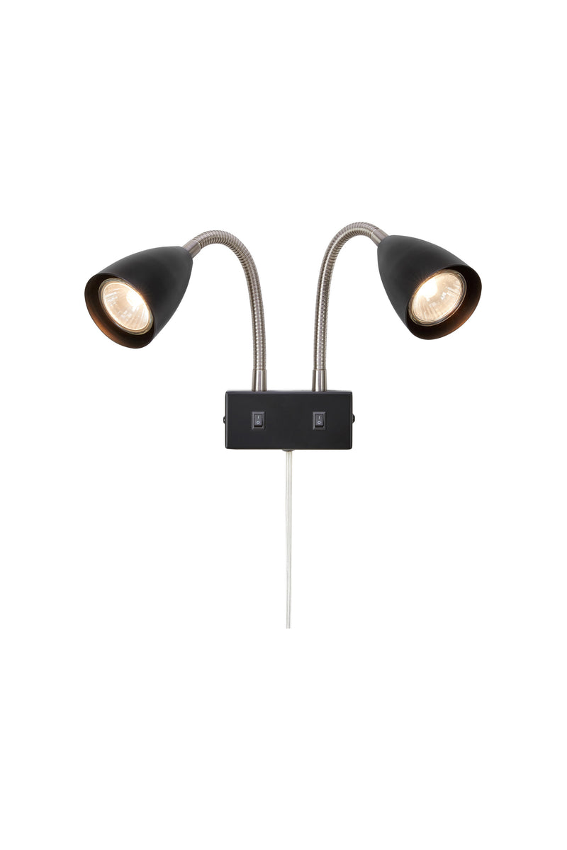 Marksl?jd CIRO wall sconce lamp 2L black/steel