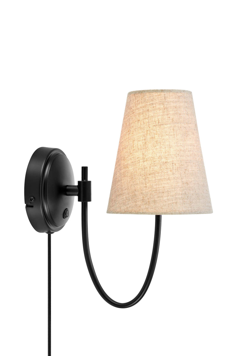 Marksl?jd AMAR wall sconce lamp beige/black/brass
