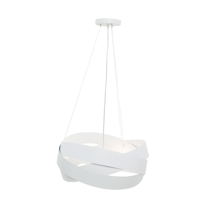 Lampe à suspension Zumaline TORNADO 3 x E27 40W métal blanc/noir