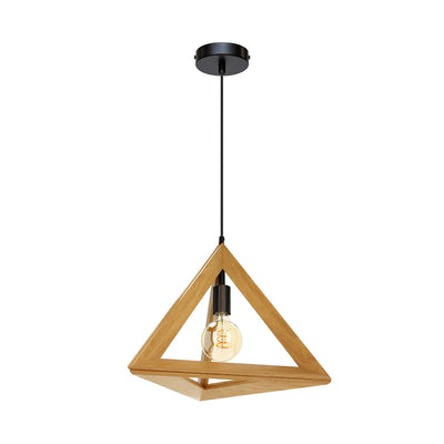 Trigononon Overhang 1xE27 60W Black/Black PVC/Oak