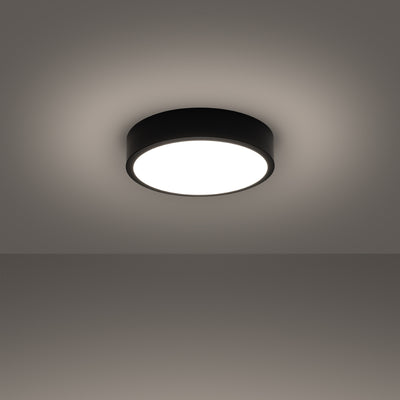 Flush mount lamp Sollux Lighting Onyx 1 LED aluminium black