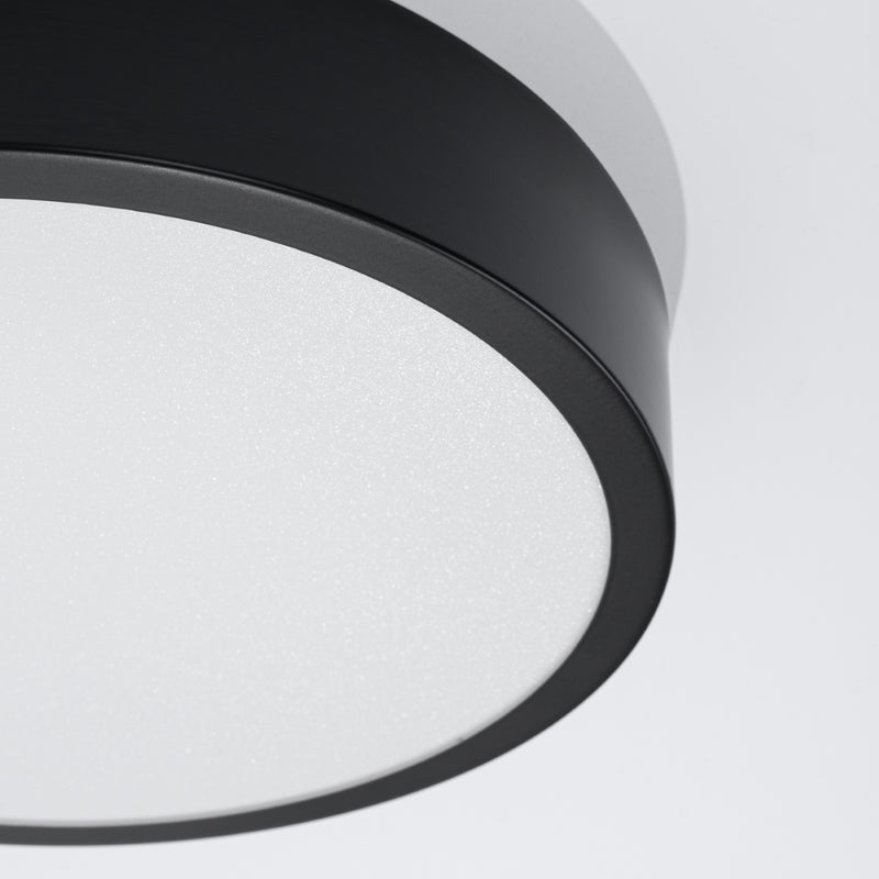 Flush mount lamp Sollux Lighting Onyx 1 LED aluminium black