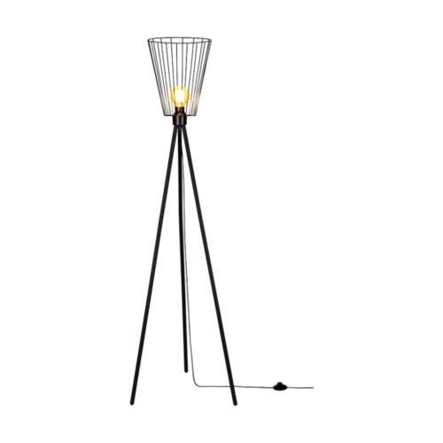 Britop Lighting Swan 1L vloerlamp zwart E27, H 160cm