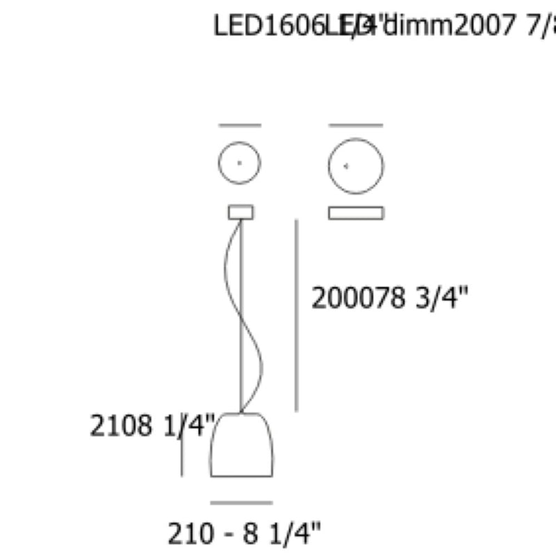 Lampada a sospensione Prandina NOTTE S1 bianco opalino G9