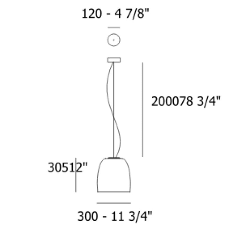 Prandina Notte S3 pendant lamp D 30cm, E27, LED