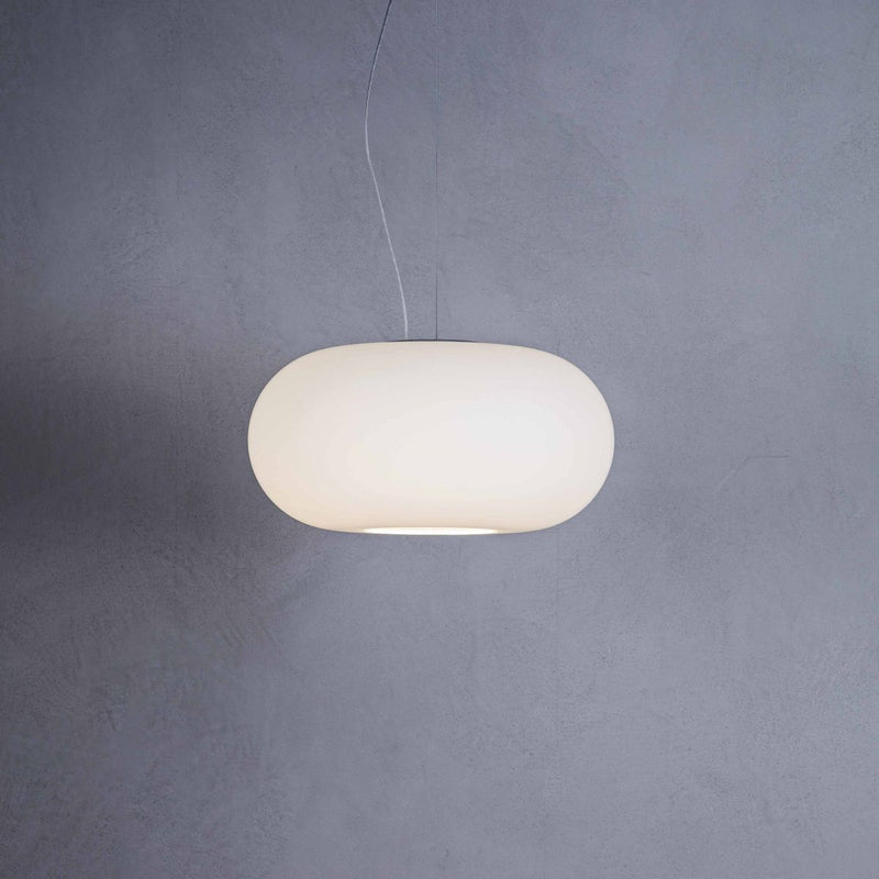 Prandina Over S5 pendant lamp scandinavian, D 42cm, opal white