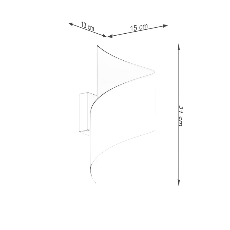 Washer sconce wall lamp Sollux Lighting Talassa 1 G9 steel white