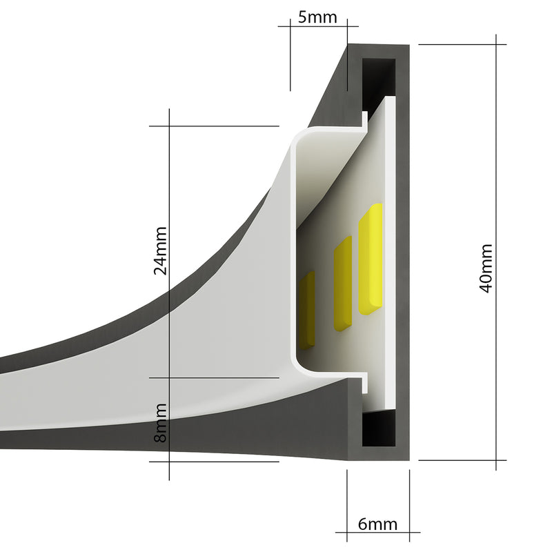 Sollux Lighting Rio 1L Deckenleuchte Aluminium LED