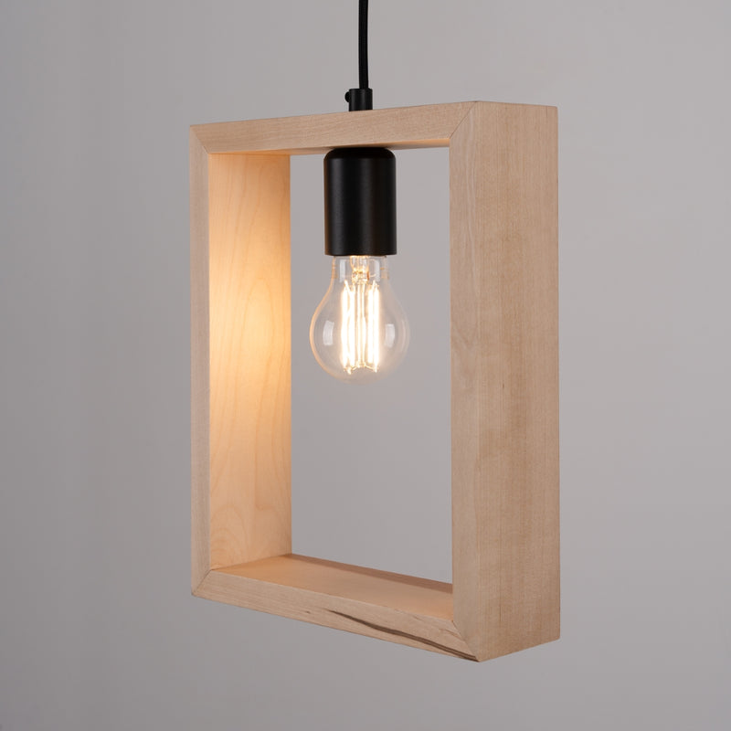 Pendant lamp Sollux Lighting Aries 1 E27 steel natural wood