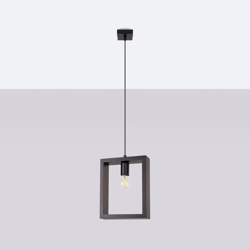 Pendant lamp Sollux Lighting Aries 1 E27 steel wenge