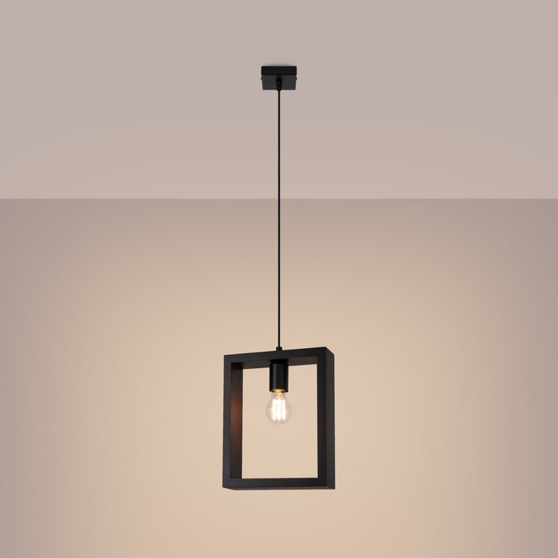 Pendant lamp Sollux Lighting Aries 1 E27 steel wenge