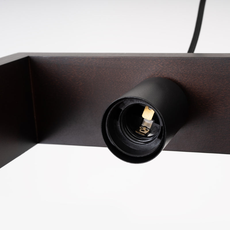 Pendant lamp Sollux Lighting Aries 1 E27 steel wenge