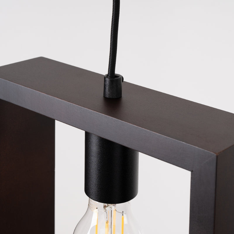 Pendant lamp Sollux Lighting Aries 1 E27 steel wenge