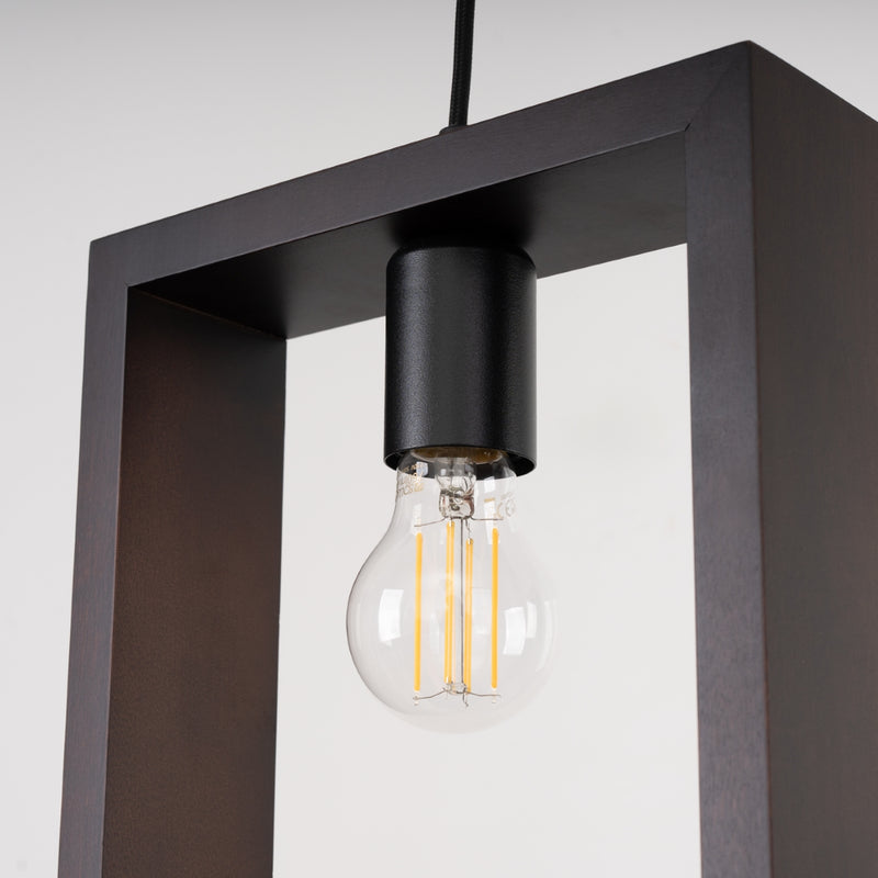 Pendant lamp Sollux Lighting Aries 1 E27 steel wenge