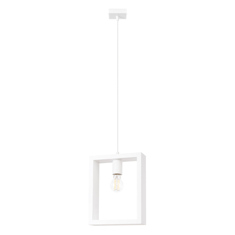 Pendant lamp Sollux Lighting Aries 1 E27 steel white