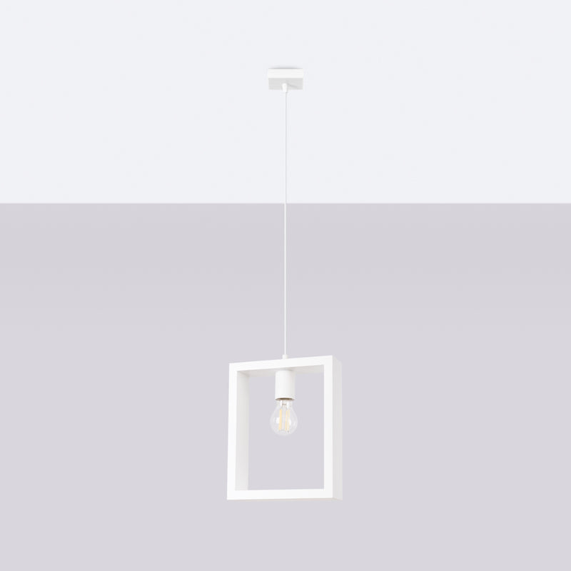 Pendant lamp Sollux Lighting Aries 1 E27 steel white