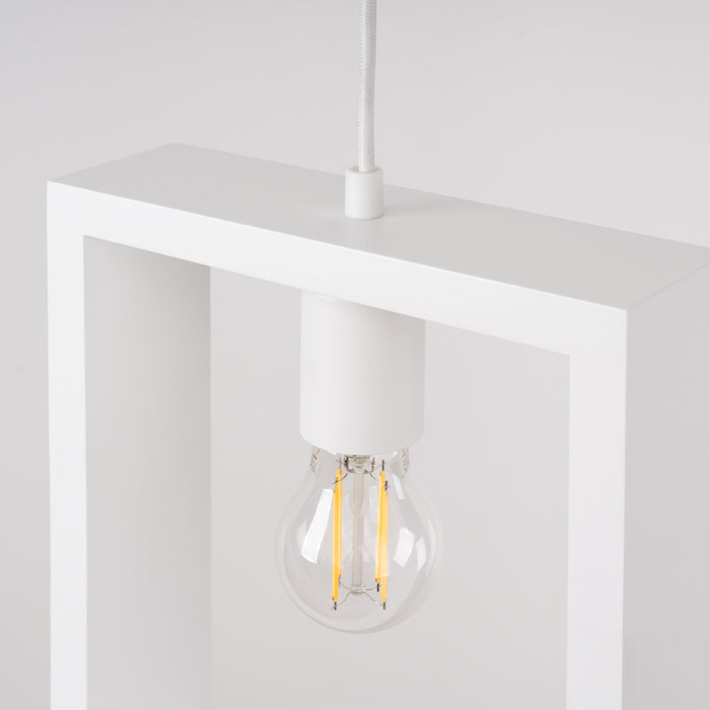 Pendant lamp Sollux Lighting Aries 1 E27 steel white