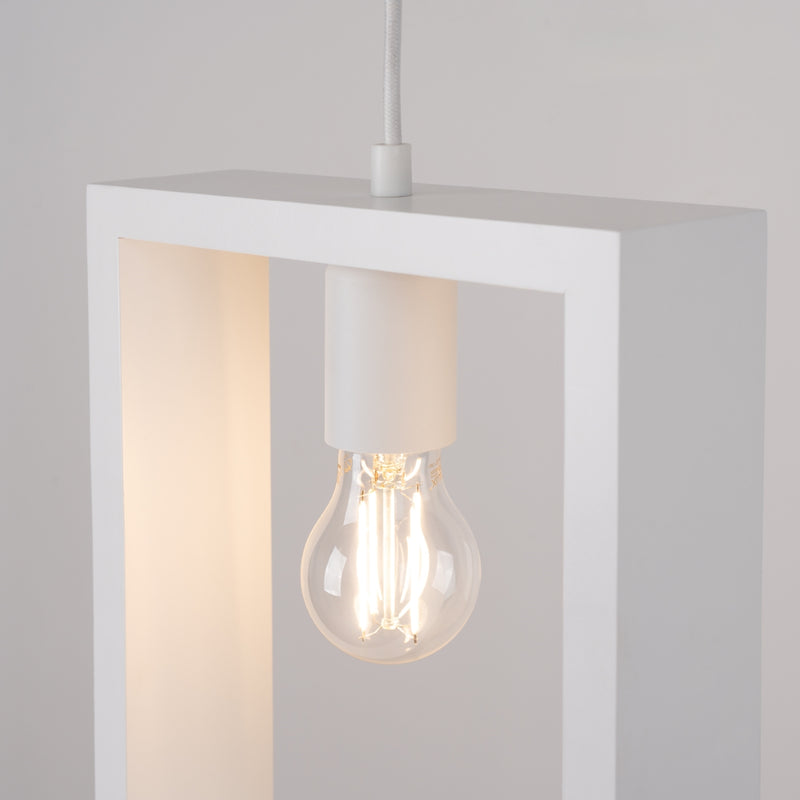 Pendant lamp Sollux Lighting Aries 1 E27 steel white