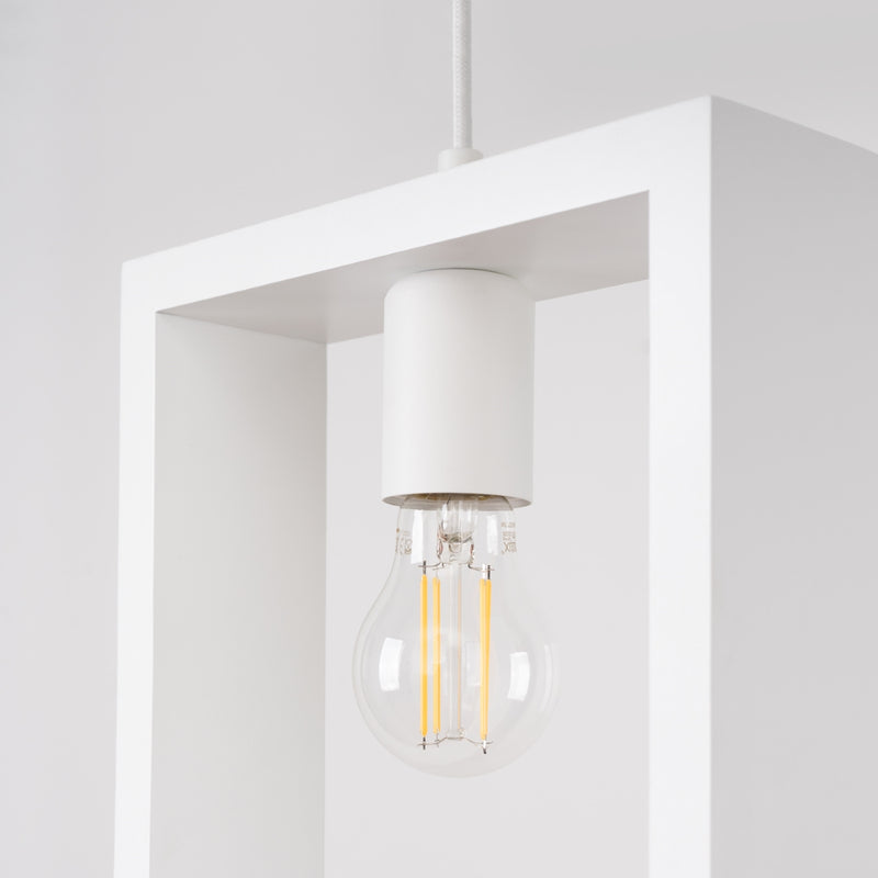 Pendant lamp Sollux Lighting Aries 1 E27 steel white