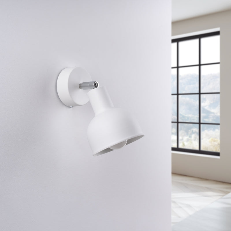 Wall sconce lamp Sollux Lighting Elba 1 E27 steel white