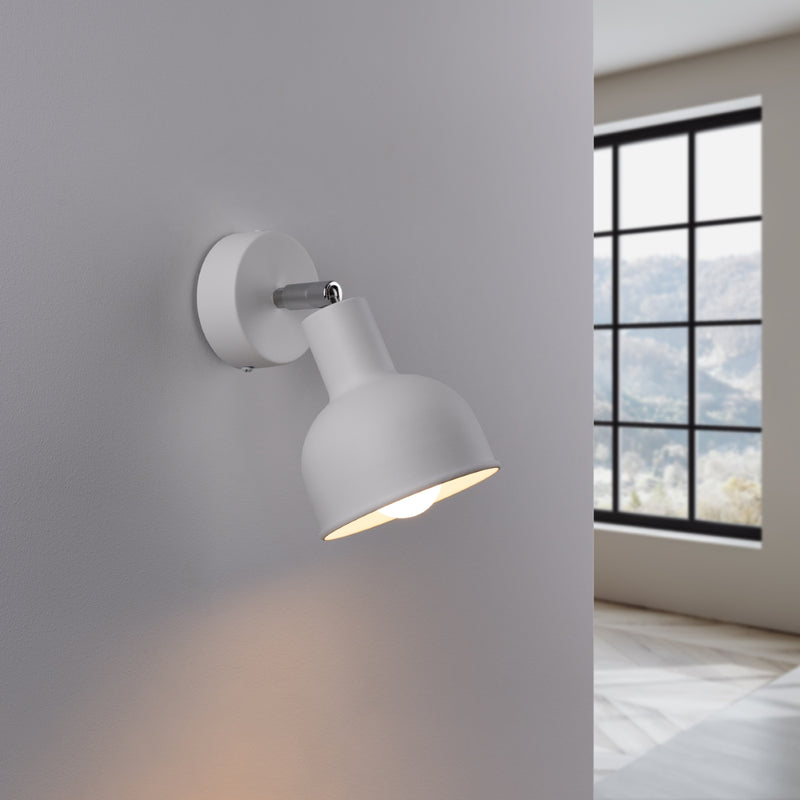 Wall sconce lamp Sollux Lighting Elba 1 E27 steel white