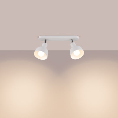 Ceiling lamp Sollux Lighting Elba 2 E27 steel white