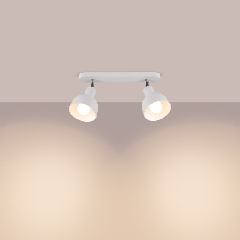 Ceiling lamp Sollux Lighting Elba 2 E27 steel white