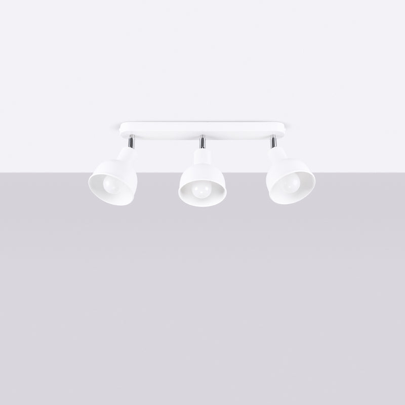 Ceiling lamp Sollux Lighting Elba 3 E27 steel white