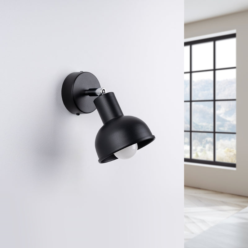 Wall sconce lamp Sollux Lighting Elba 1 E27 steel black