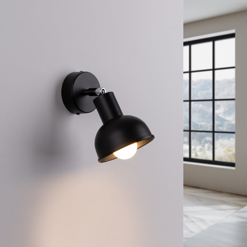 Wall sconce lamp Sollux Lighting Elba 1 E27 steel black